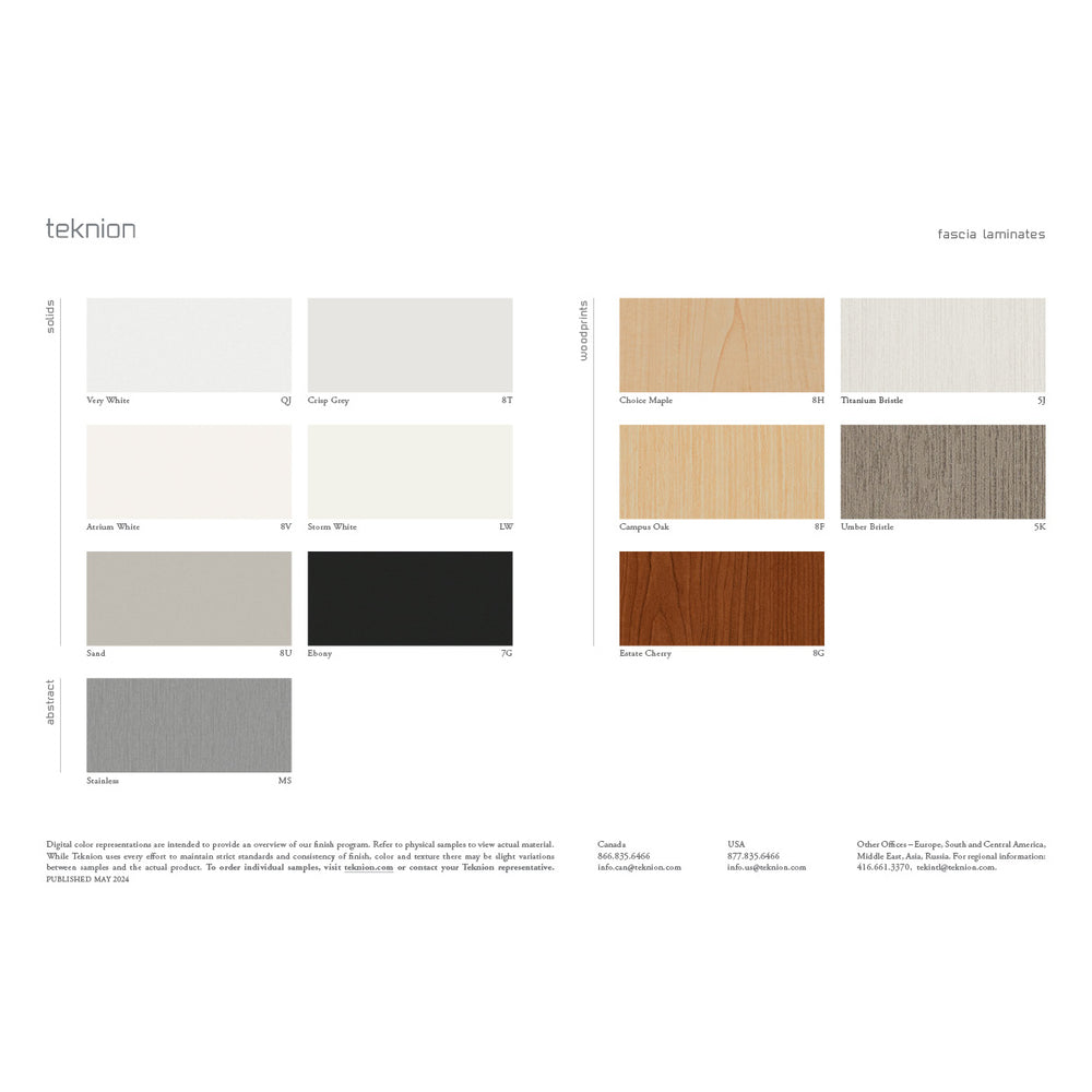 Fascia Laminate Finish Card