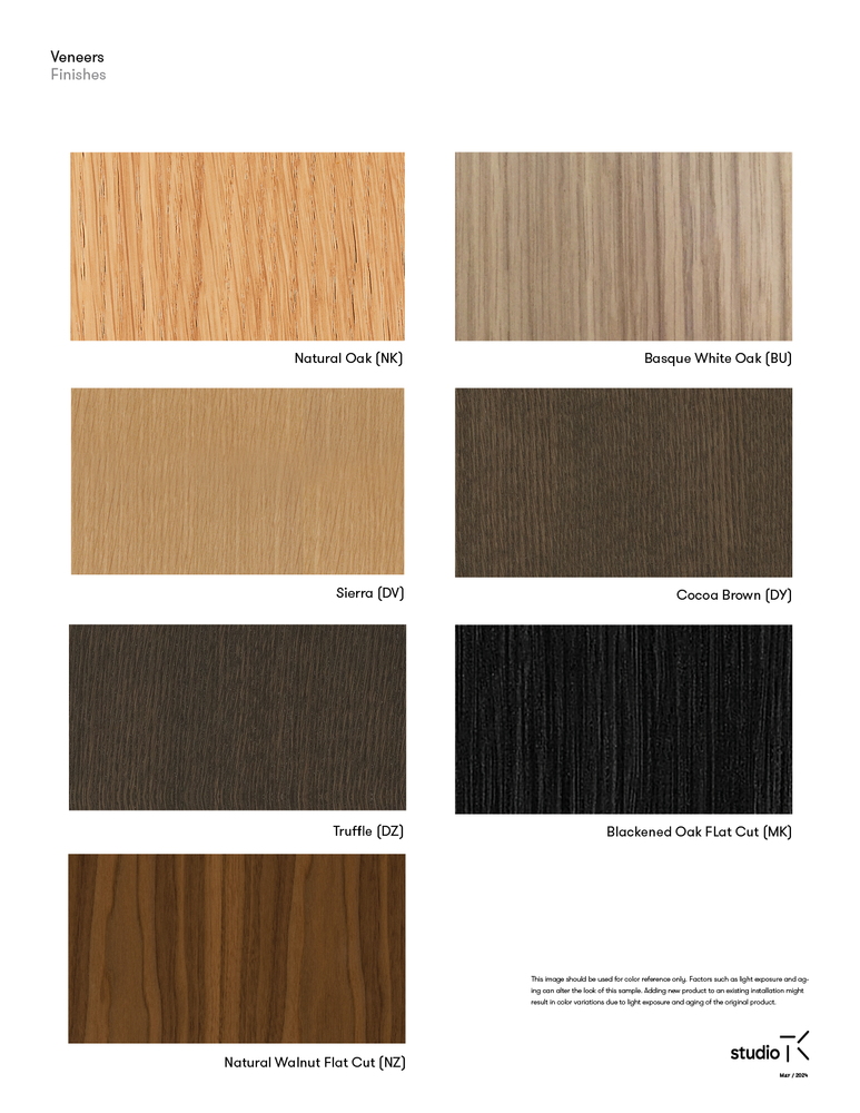 Studio TK Veneer Finish Card